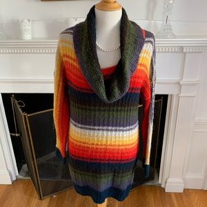 H&M DIVIDED cozy colorful cowl neck sweater tunic/dress